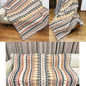 SYDVT Southwest Throw Blanket Aztec Navajo Blanket and Throws Tribal Blankets for Couch Bed Living Room Chair Sofa Decorative 51"x63"