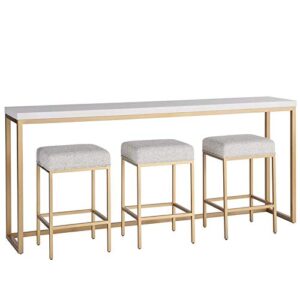 universal furniture miranda kerr metal console table in gold finish with white top