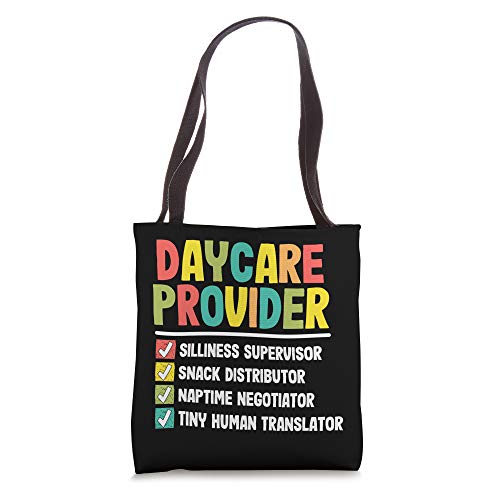 Daycare Provider Checklist Funny Gift Appreciation Childcare Tote Bag