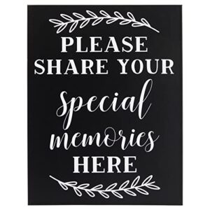 Set of 2 Memory Signs for Funerals, Memorial Services, Celebration of Life Decorations (2 Sizes)