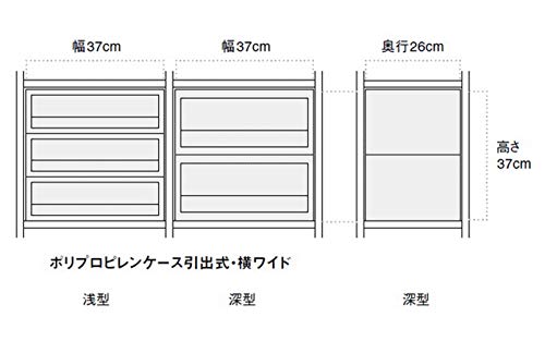 MUJI B4S7011 Storage Case, 1 Drawer, White