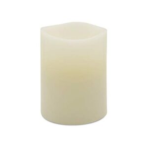 matchless pushbutton pillar flameless flickering candle (3.15 x 4 inch)