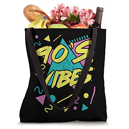 90's Vibes Geometric Cool 90s Retro 1990s Aesthetic Vibes Tote Bag