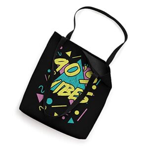 90's Vibes Geometric Cool 90s Retro 1990s Aesthetic Vibes Tote Bag