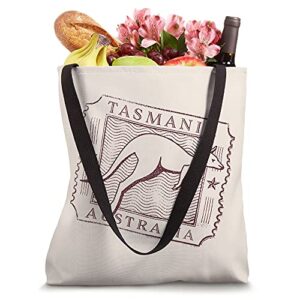 Tasmania Australia Stamp Kangaroo Lovers Australian Souvenir Tote Bag