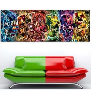 hnthbz fashion canvas poster the infinity saga – marvel cinematic universe wall art avengers endgame silk printed for room decor painting (size (inch) : 16x45 inch no framed)