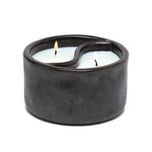 paddywax candles yy1002z yin & yang collection scented candle, 11-ounce, black – palo santo | cade