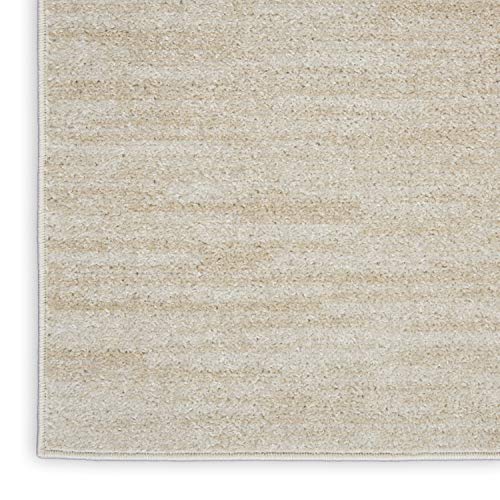 Nourison Essentials Indoor/Outdoor Ivory Beige 5' x 7' Area Rug, Easy -Cleaning, Non Shedding, Bed Room, Living Room, Dining Room, Backyard, Deck, Patio (5x7)