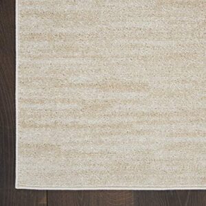 Nourison Essentials Indoor/Outdoor Ivory Beige 5' x 7' Area Rug, Easy -Cleaning, Non Shedding, Bed Room, Living Room, Dining Room, Backyard, Deck, Patio (5x7)