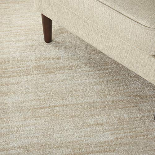 Nourison Essentials Indoor/Outdoor Ivory Beige 5' x 7' Area Rug, Easy -Cleaning, Non Shedding, Bed Room, Living Room, Dining Room, Backyard, Deck, Patio (5x7)
