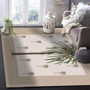 Fantasy Staring Area Rugs for Living Room & Bedroom, Tropical Palm Tree Non-Slip Modern Carpet Children Playroom Soft Carpet Floor Mat Home Decor 2' x 3'