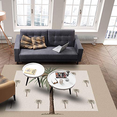 Fantasy Staring Area Rugs for Living Room & Bedroom, Tropical Palm Tree Non-Slip Modern Carpet Children Playroom Soft Carpet Floor Mat Home Decor 2' x 3'