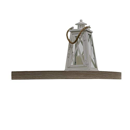 InPlace Shelving, 9602055E, Length x 14 Inch Width x 1.5 Inch Height, Driftwood Floating Corner Shelf with Invisible Bracket