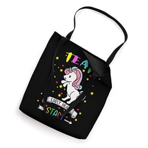 Cute Unicorn Team Early Head Start Back To School Gifts Tote Bag