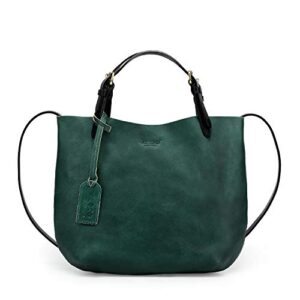 old trend genuine leather island mini tote (vintage green)