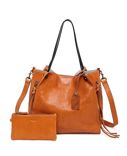 OLD TREND Genuine Leather Daisy Tote Bag (Chestnut)