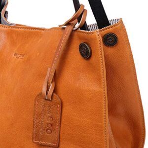 OLD TREND Genuine Leather Daisy Tote Bag (Chestnut)