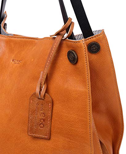 OLD TREND Genuine Leather Daisy Tote Bag (Chestnut)