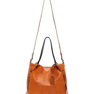 OLD TREND Genuine Leather Daisy Tote Bag (Chestnut)