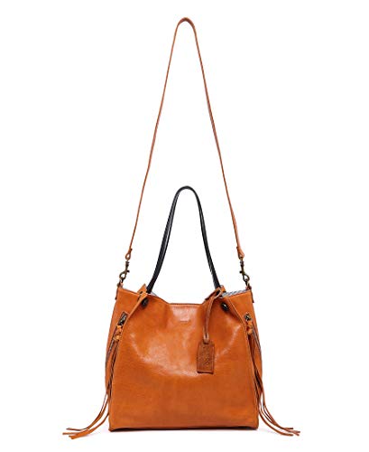 OLD TREND Genuine Leather Daisy Tote Bag (Chestnut)