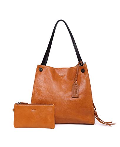 OLD TREND Genuine Leather Daisy Tote Bag (Chestnut)