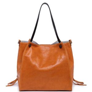 OLD TREND Genuine Leather Daisy Tote Bag (Chestnut)