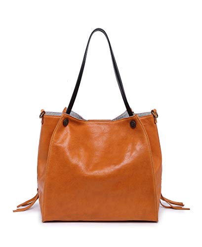 OLD TREND Genuine Leather Daisy Tote Bag (Chestnut)