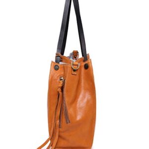 OLD TREND Genuine Leather Daisy Tote Bag (Chestnut)