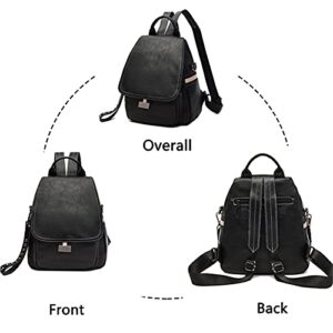 NEEVAS Women Soft Leather Backpack Girls Anti-Theft Fashion Rucksack Handbag Waterproof Shoulder Bag Convertible Backpack