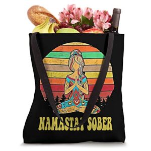 Namastay Sober NA AA 12 Step Recovery Narcotics Anonymous Tote Bag