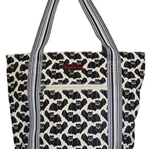 Bungalow 360 Vegan Striped Tote Bag (Bat)