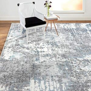home dynamix skyler maurice area rug, 5’2″x7’2″ rectangle, dark gray-blue