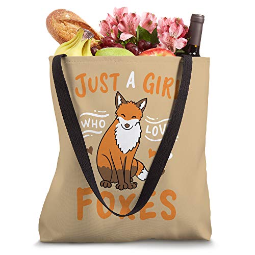 Fox Just a Girl Who Loves Foxes Gift for Fox Lovers Tote Bag