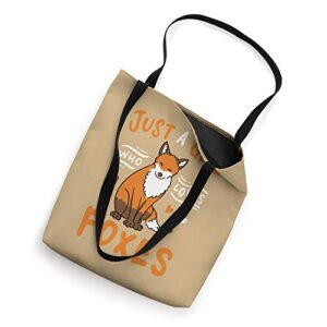 Fox Just a Girl Who Loves Foxes Gift for Fox Lovers Tote Bag