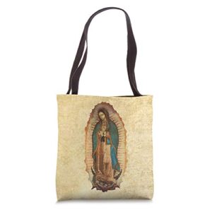 basilica of our lady virgen de guadalupe virgin mary tote bag