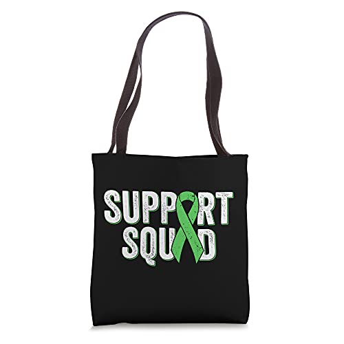 Non-Hodgkins Lymphoma Support Squad - Lime Green Awareness Tote Bag