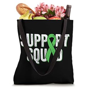 Non-Hodgkins Lymphoma Support Squad - Lime Green Awareness Tote Bag