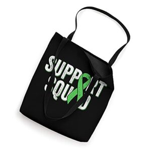 Non-Hodgkins Lymphoma Support Squad - Lime Green Awareness Tote Bag