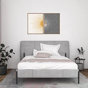 Sun Moon Boho Wall Decor, 2 Set 12x16 inch Celestial Posters, Mid Century Modern Prints for Wall Art, Wall Decor for Bedroom