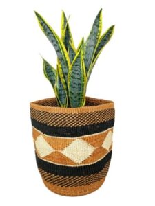 woven planter basket indoor baskets for plant 9″ x 9″ decorative storage basket sisal basket planter