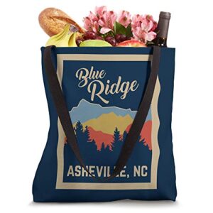 Retro Asheville, N.C. Blue Ridge Mountains Souvenir Gift Tote Bag