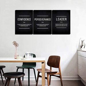 BWSPACE Inspirational Wall Art, Motivational Canvas Wall Art, Grind Hustle Wall Art 3 Pieces Wall Art Decorations for Office Living Room and Bedroom Decor (36" W x 16" H, CPL)