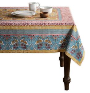maison d’ hermine table cloth 100% cotton 60″x90″ decorative tablecover washable rectangle easter tablecloths for dining, buffet parties & wedding use, marquise – spring/summer