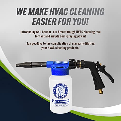 HVAC Guys Coil Cannon Cleaner Mixing Sprayer for Air Conditioner and Refrigeration Coil Cleaner Dilution Ratios - 2-qt. Size - Works With Other Cleaners Calling for Higher Dilution Ratios