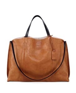 old trend genuine leather forest island tote (chestnut)
