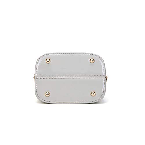 LA TERRE Patent Leather Evening Bag, Formal Clutch Purses for Women with Chain Strap