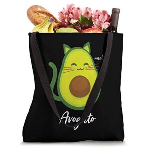 Funny Vegan Avogato Novelty Avocado Cat Meme Tote Bag