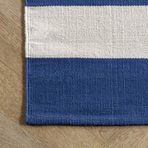 nuLOOM Sea Breeze Flatwoven Regent Stripes Area Rug, 3' x 5', Blue