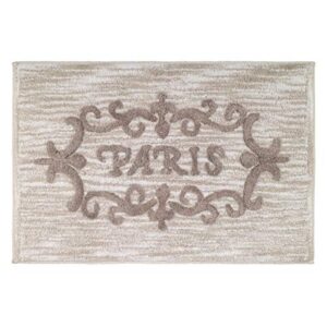 avanti linens – bathroom rug, paris inspired rug for kitchen or mudroom (paris botanique collection)