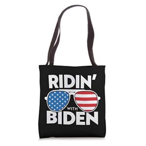 ridin’ with biden – cool uncle joe usa aviator vote 2020 tote bag